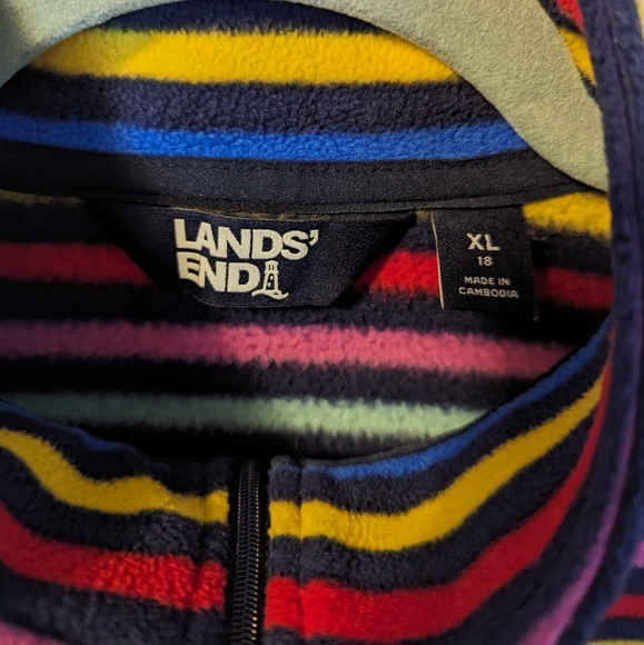 Lands' End Fleece Quarter Zip Pullover - Picture 5 of 8
